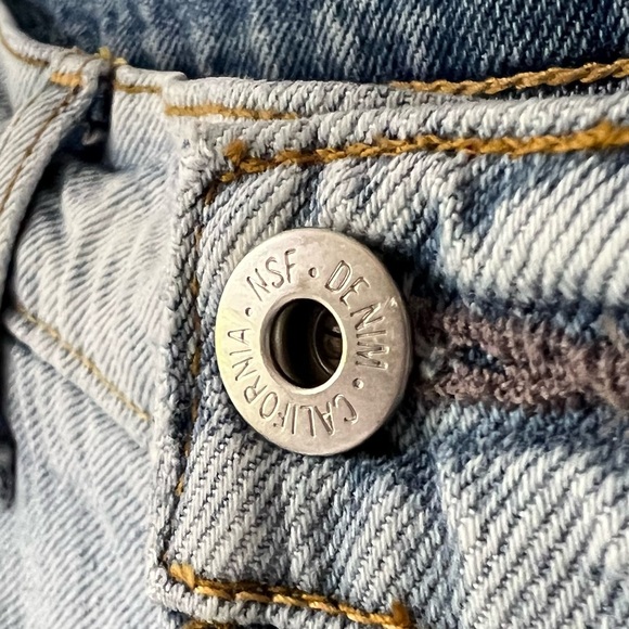 NSF HANK Blanket Stitch 5 Pocket Light Wash Denim Reflection Wash Jeans Size 28 - Picture 7 of 12